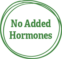 No Hormones added in green circle